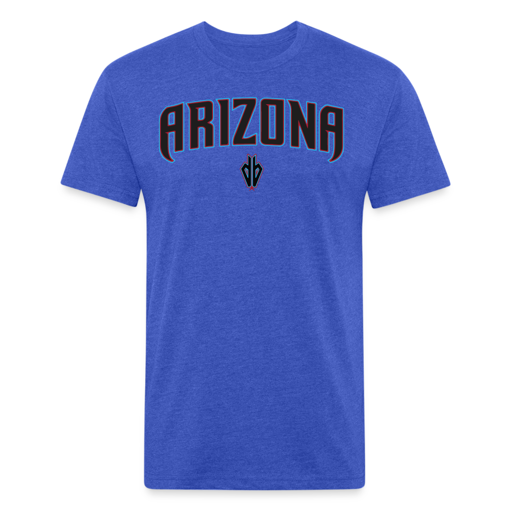 D Backs Teal ARIZONA Front Cotton/Poly T-Shirt by Next Level - heather royal