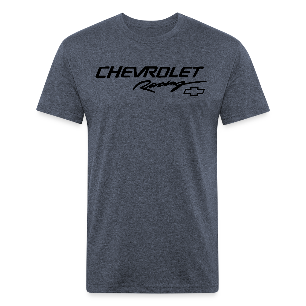 Chevy Racing Fitted Cotton/Poly T-Shirt by Next Level - heather navy