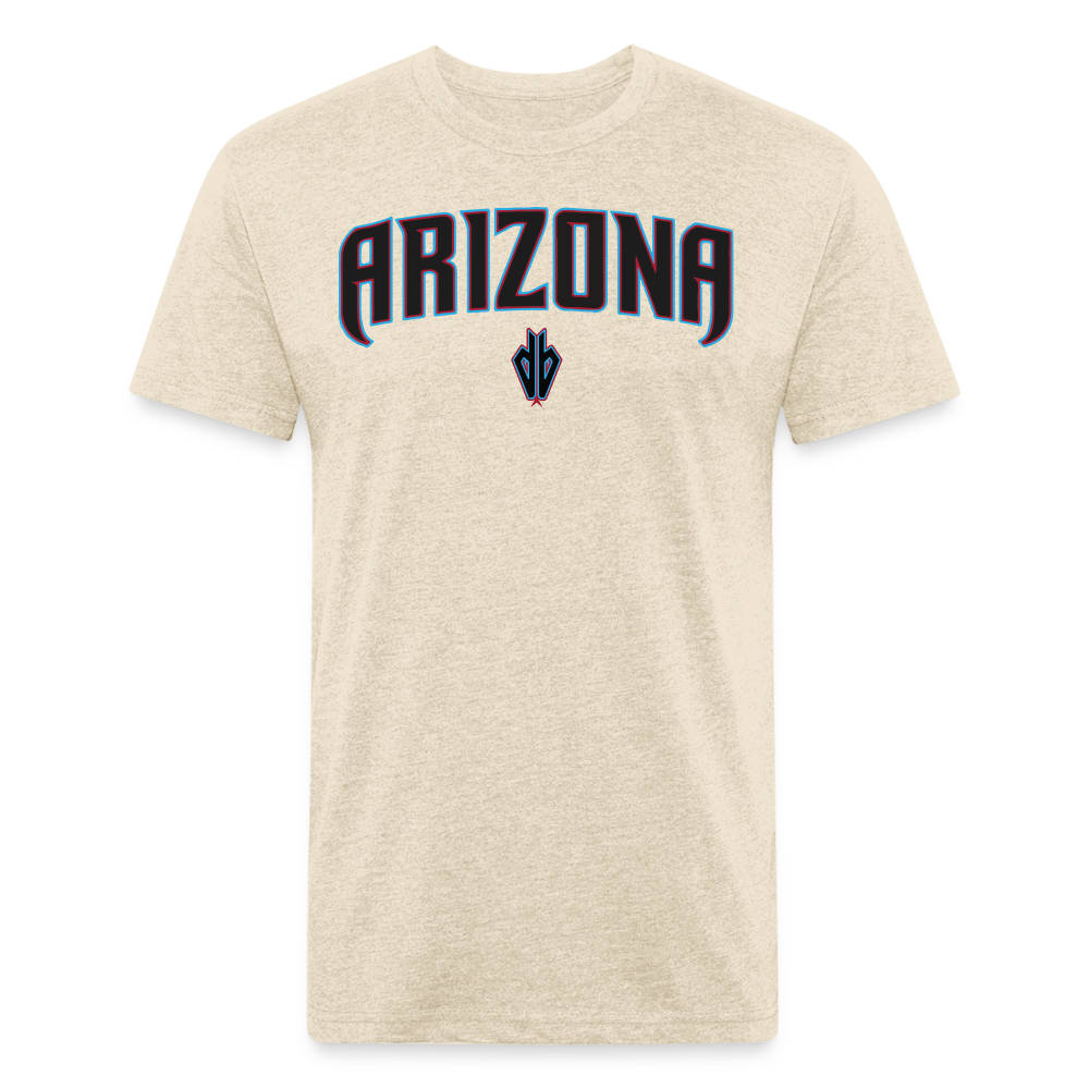 D Backs Teal ARIZONA Front Cotton/Poly T-Shirt by Next Level - heather cream