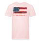 American Flag Distressed Cotton/Poly T-Shirt by Next Level - blush pink 