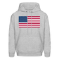 American Flag Color Men's Hoodie - heather gray