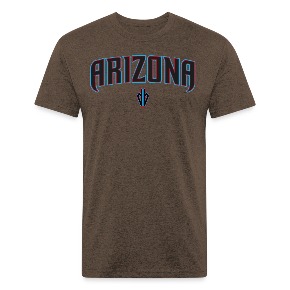 D Backs Teal ARIZONA Front Cotton/Poly T-Shirt by Next Level - heather espresso