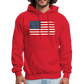 American Flag Color / Multi Men's Hoodie - red