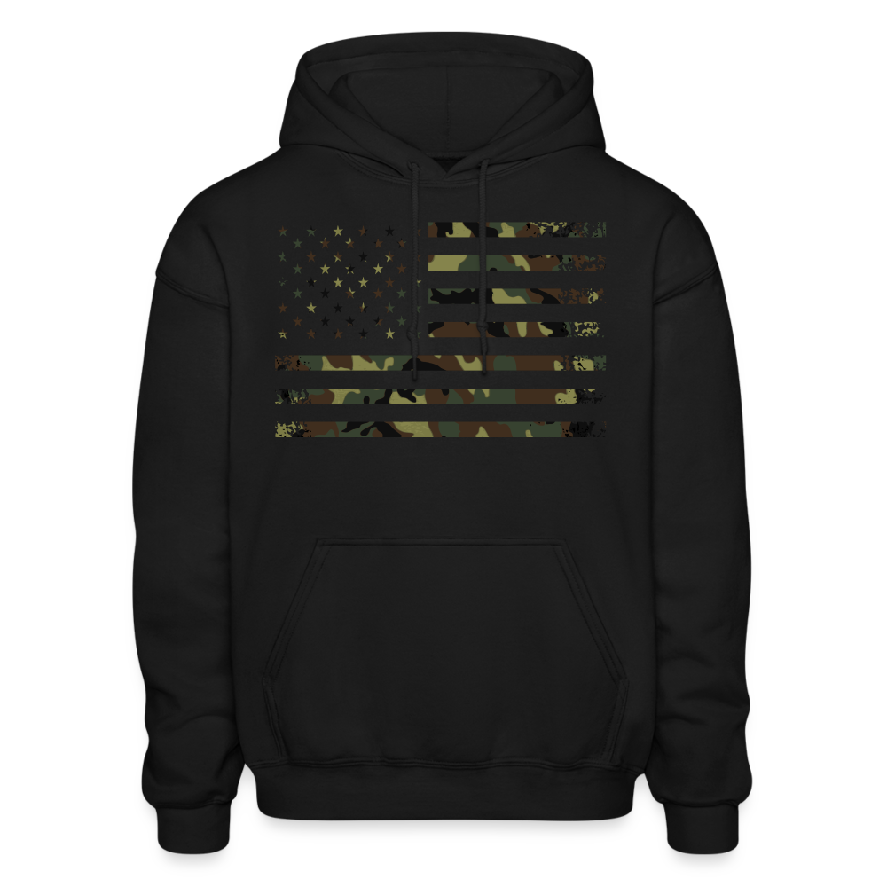 Came Flag Gildan Heavy Blend Adult Hoodie - black