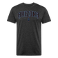 D Backs Teal ARIZONA Front Cotton/Poly T-Shirt by Next Level - heather black