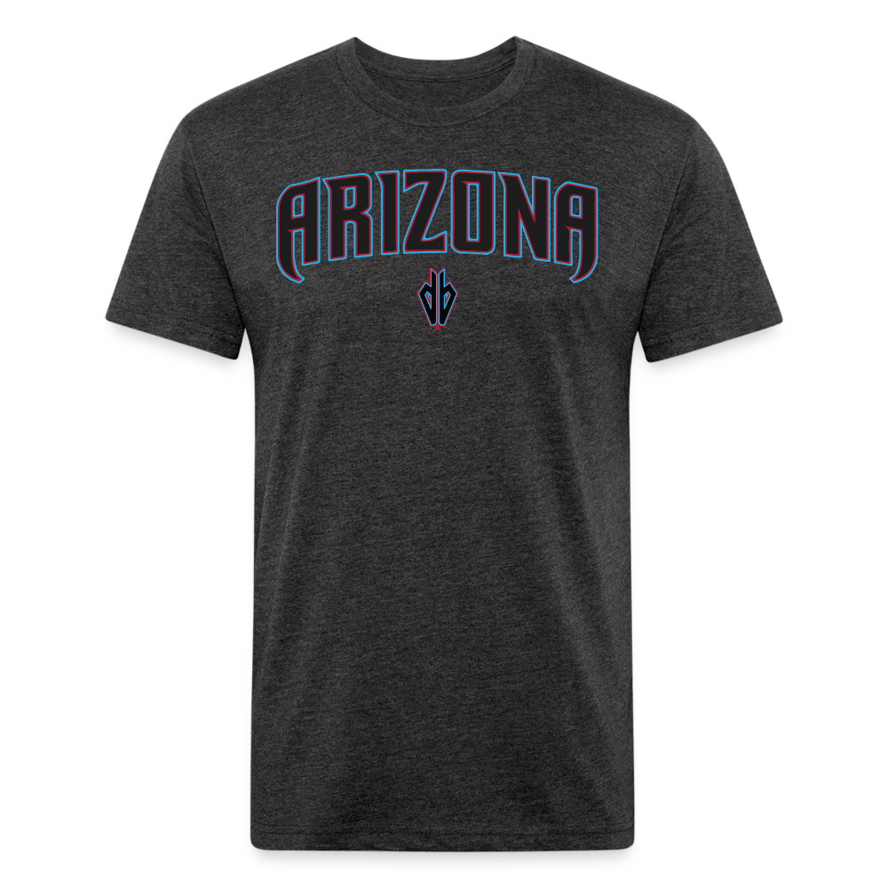D Backs Teal ARIZONA Front Cotton/Poly T-Shirt by Next Level - heather black