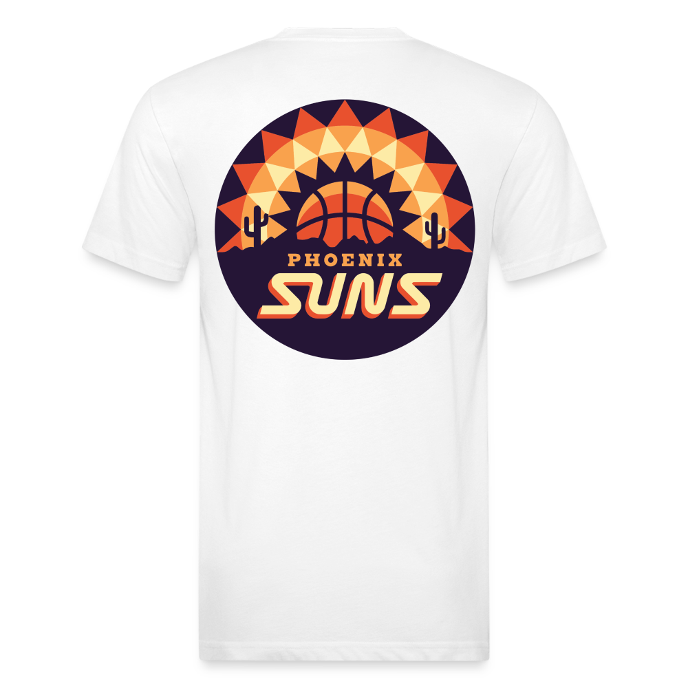 Phx Suns Front & Back Cotton/Poly T-Shirt by Next Level - white