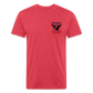 250 America Circle Fitted Cotton/Poly T-Shirt by Next Level - heather red
