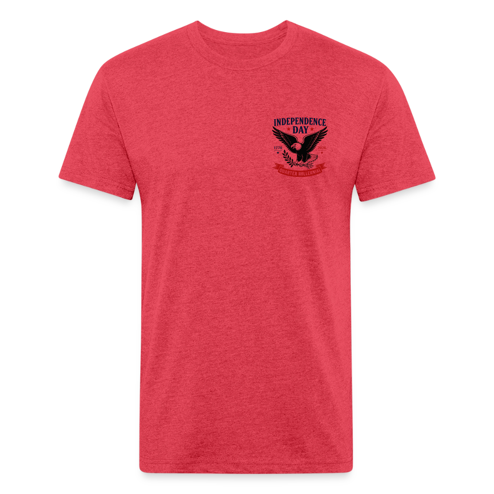 250 America Circle Fitted Cotton/Poly T-Shirt by Next Level - heather red