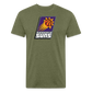 Phx Suns Slant Cotton/Poly T-Shirt by Next Level - heather military green