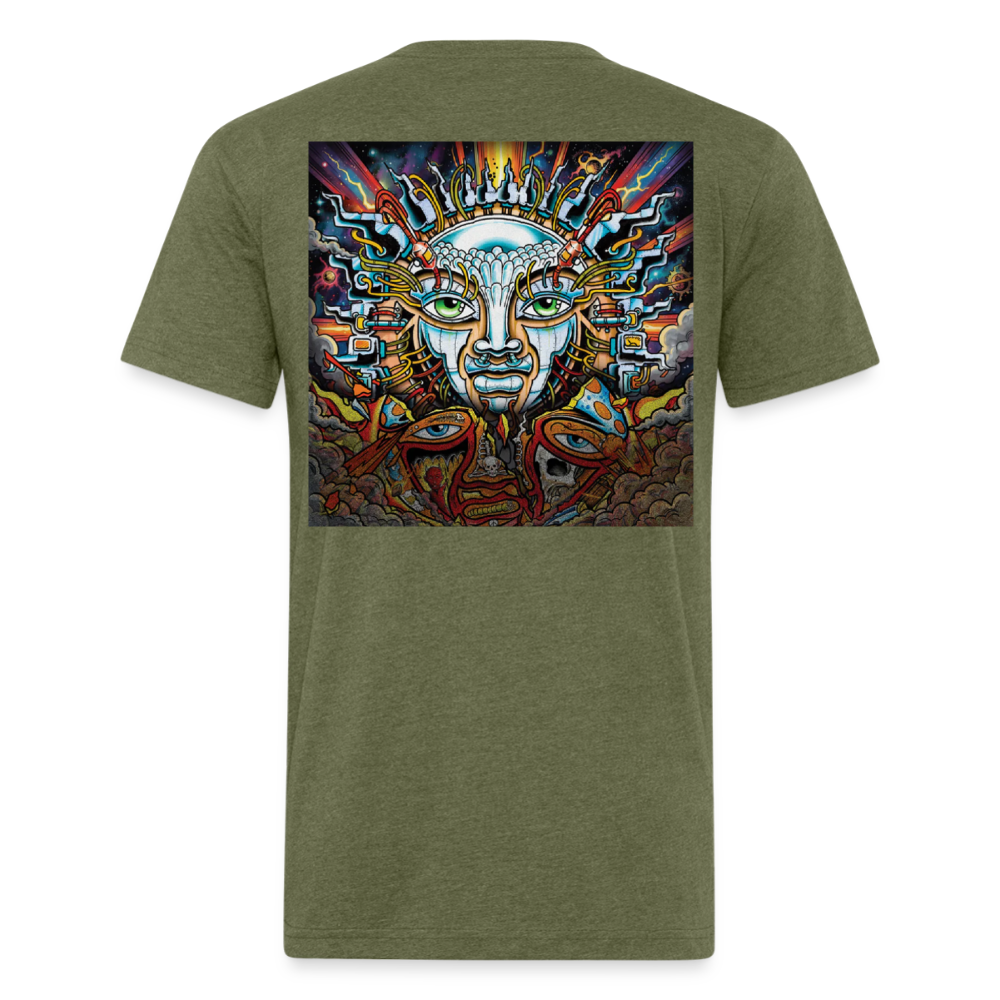 Sub  Lime B/F Fitted Cotton/Poly T-Shirt by Next Level - heather military green