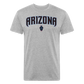 D Backs Teal ARIZONA Front Cotton/Poly T-Shirt by Next Level - heather gray