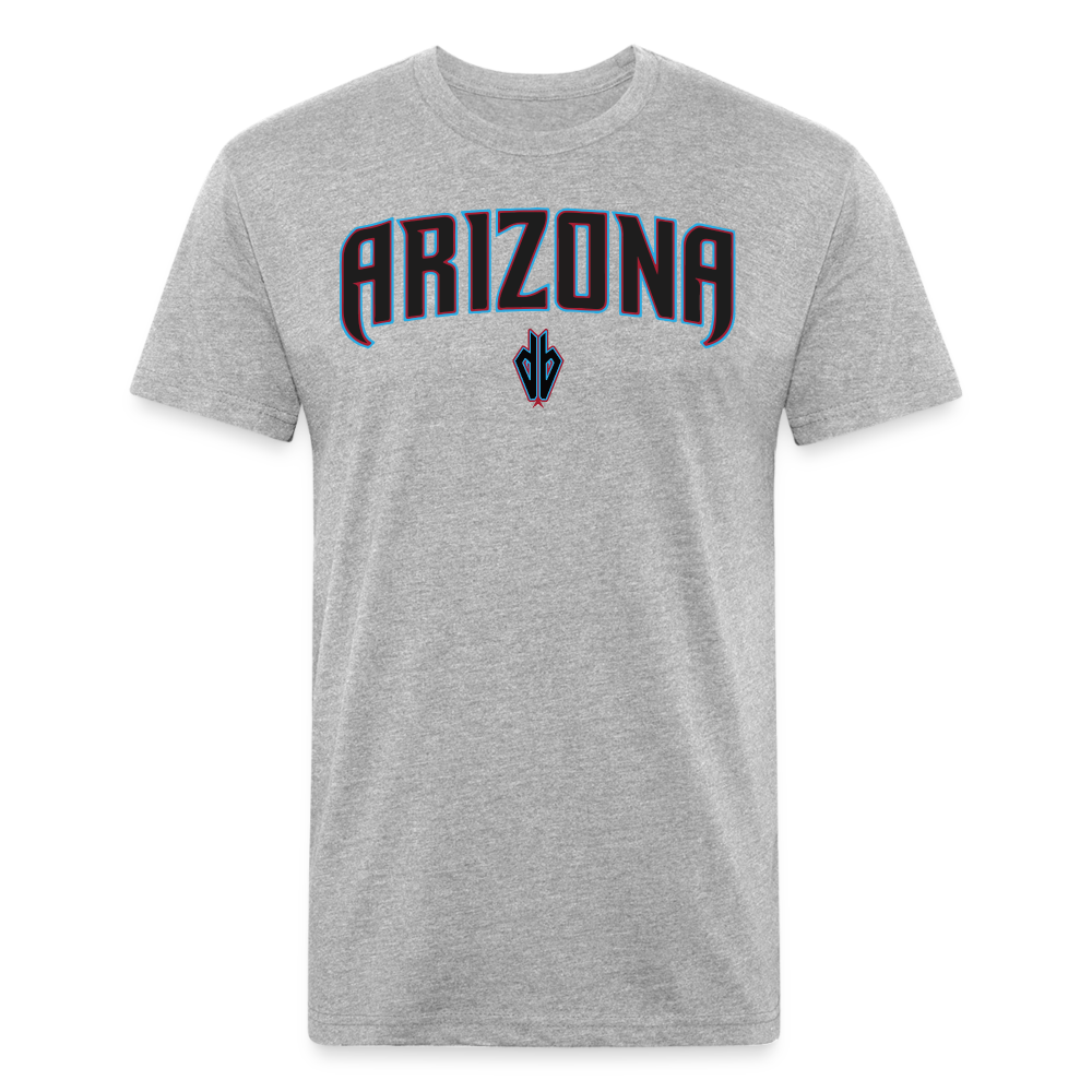 D Backs Teal ARIZONA Front Cotton/Poly T-Shirt by Next Level - heather gray