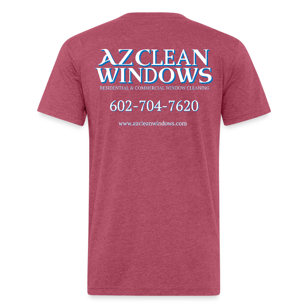 Az Clean NEW* Fitted Cotton/Poly T-Shirt by Next Level - heather burgundy