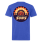 Phx Suns Front & Back Cotton/Poly T-Shirt by Next Level - heather royal