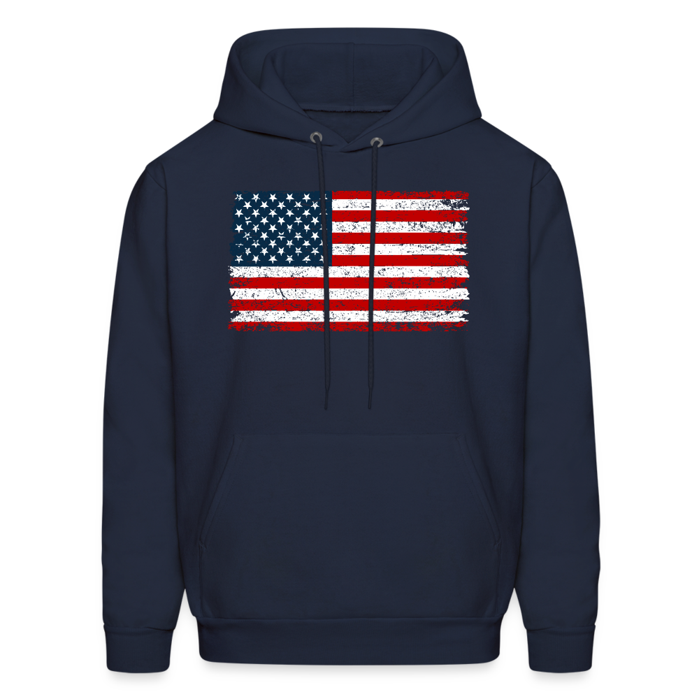 American Flag Color / Multi Men's Hoodie - navy