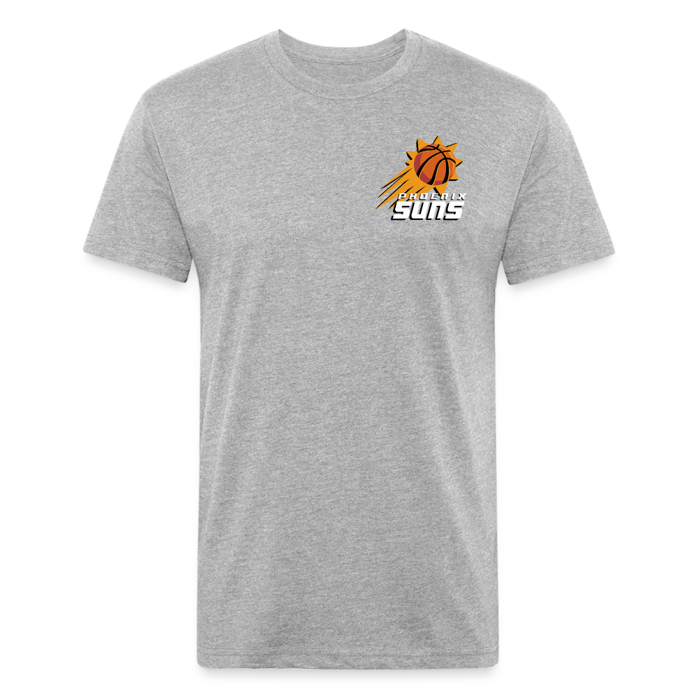 Phx Suns Front & Back Cotton/Poly T-Shirt by Next Level - heather gray