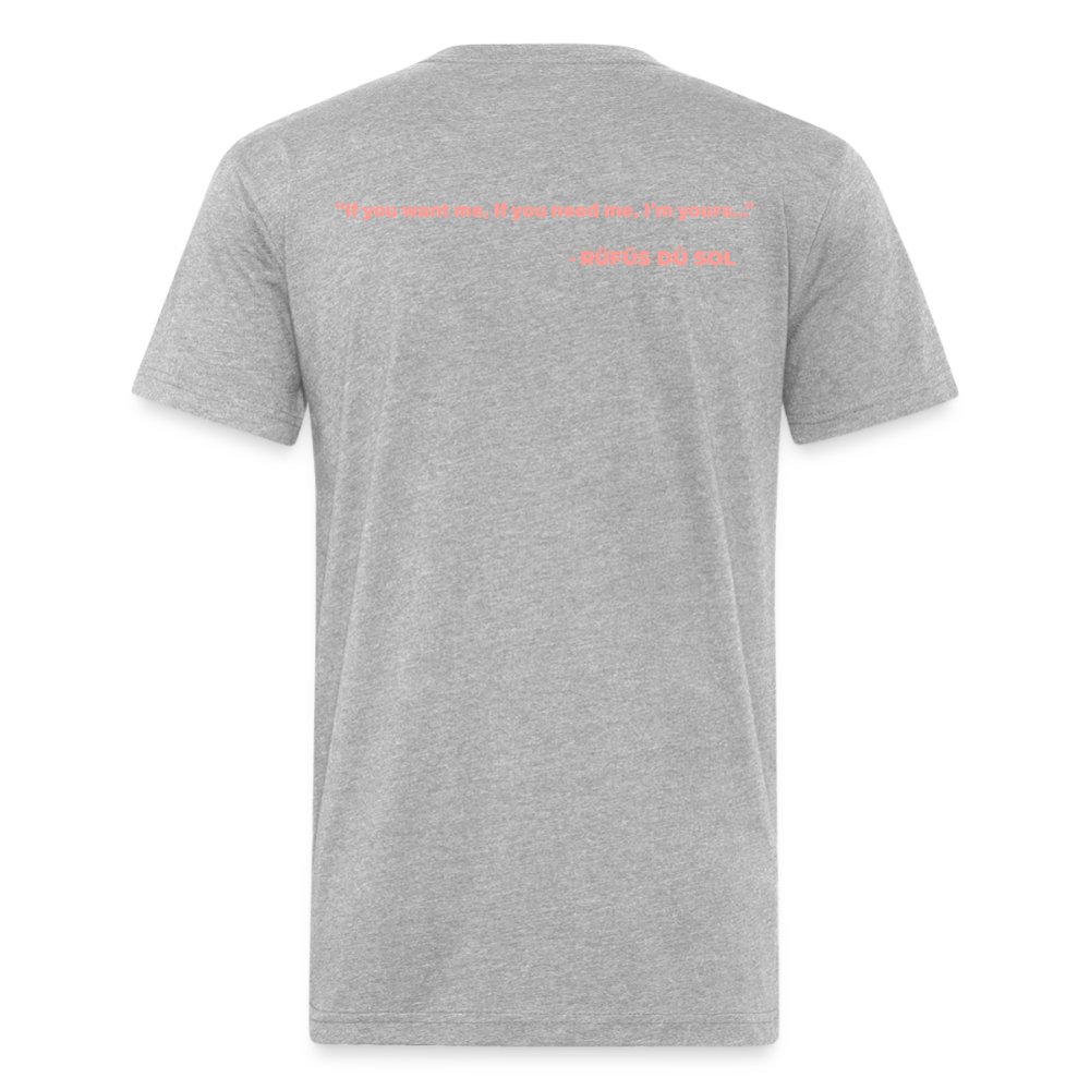 Rufus D 1 Fitted Cotton/Poly T-Shirt by Next Level - heather gray