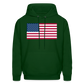 American Flag Color Men's Hoodie - forest green