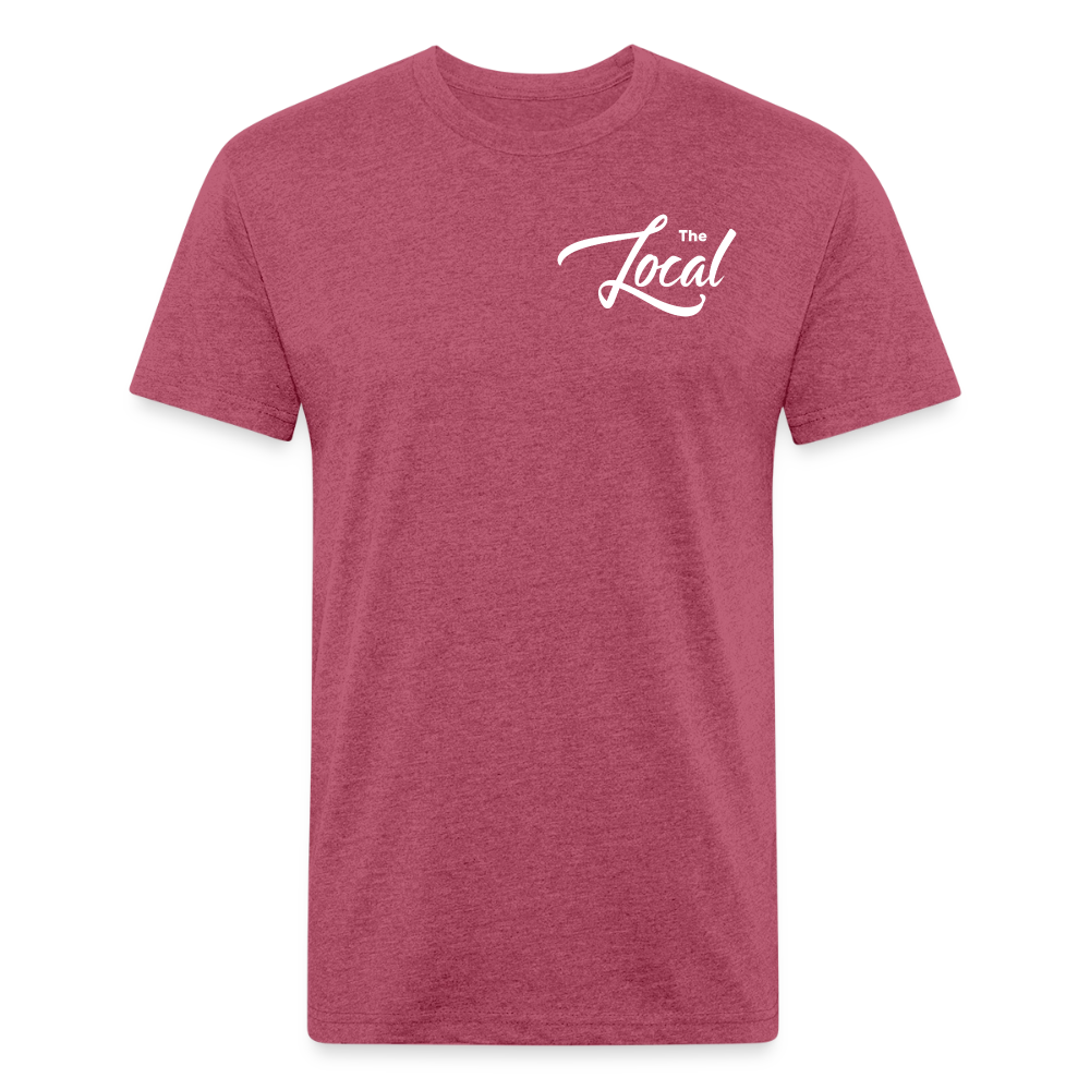 The Local - Fitted Cotton/Poly T-Shirt by Next Level - heather burgundy