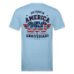 250 Year America Fitted Cotton/Poly T-Shirt by Next Level - heather blue