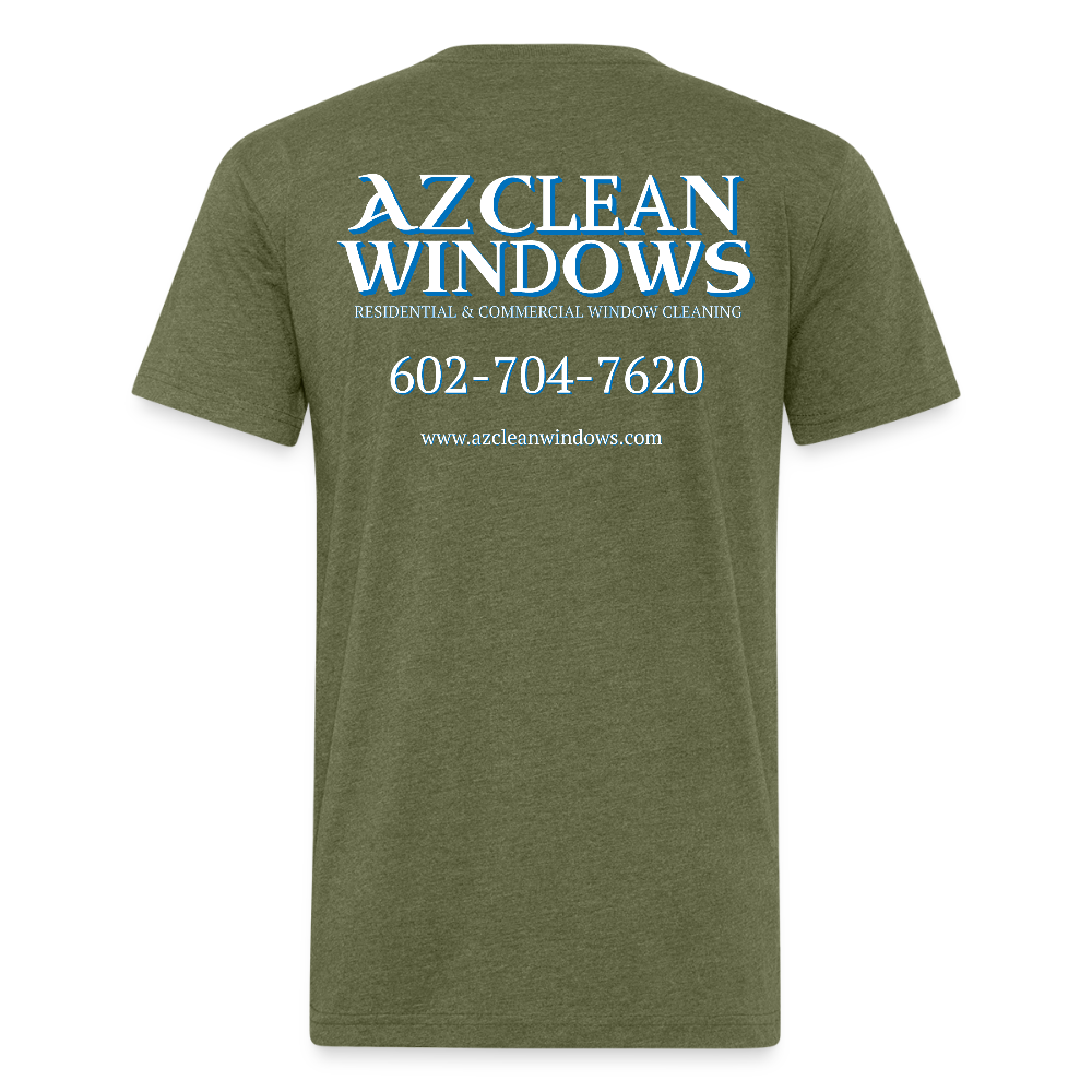 Az Clean NEW* Fitted Cotton/Poly T-Shirt by Next Level - heather military green