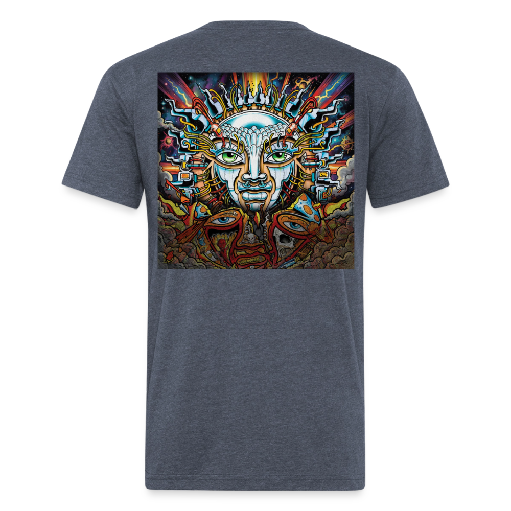 Sub  Lime B/F Fitted Cotton/Poly T-Shirt by Next Level - heather navy