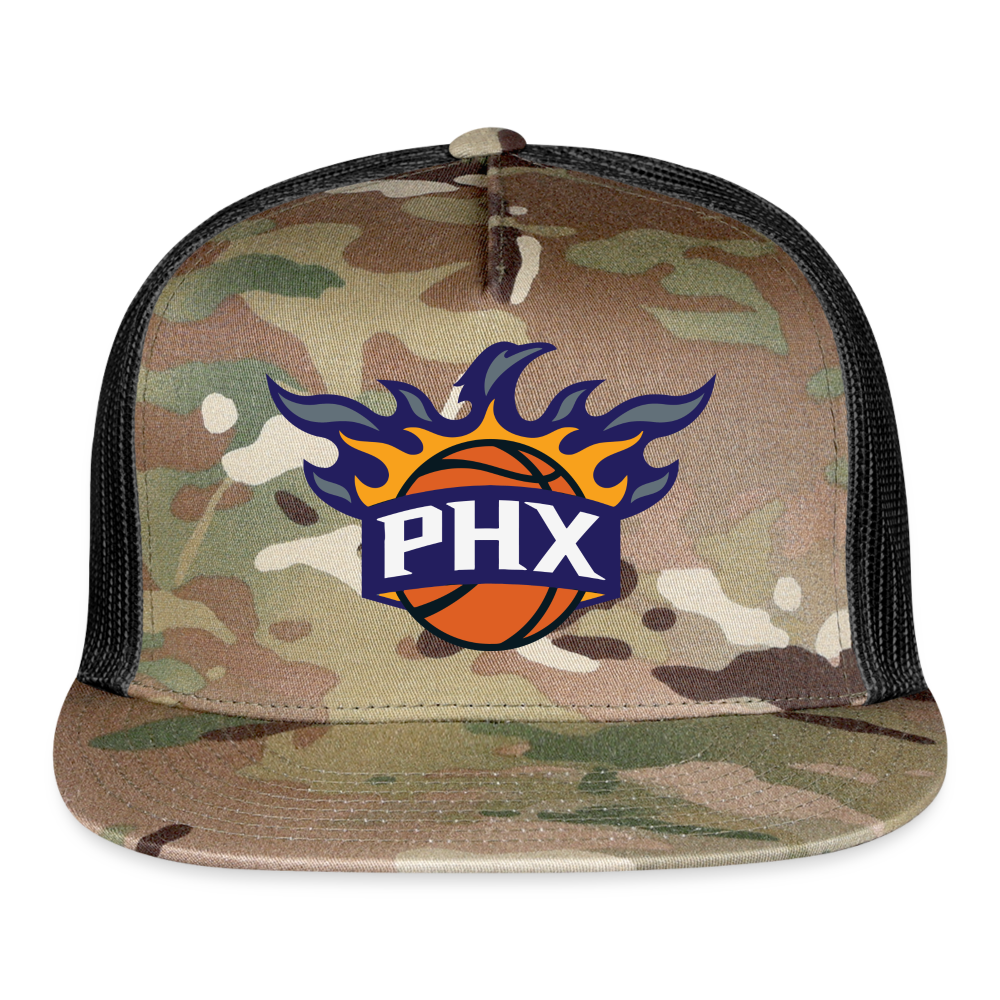 Phx Suns Flame Trucker Hat - MultiCam\black