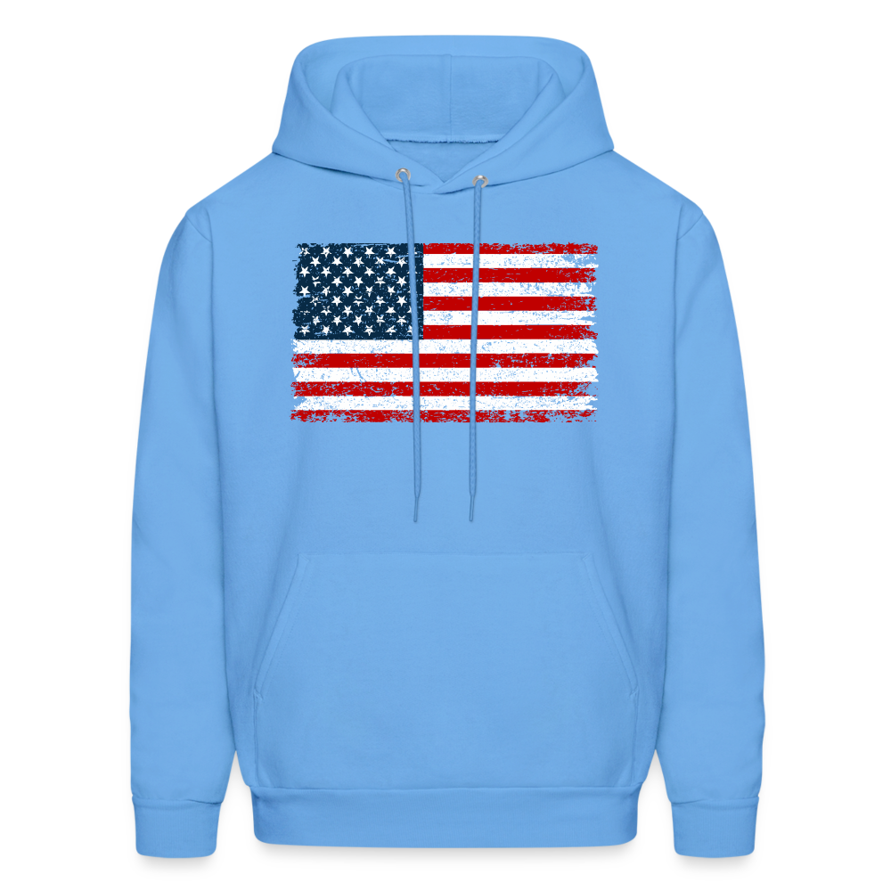 American Flag Color / Multi Men's Hoodie - carolina blue