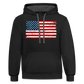 American Flag Distressed Contrast Hoodie - black/asphalt