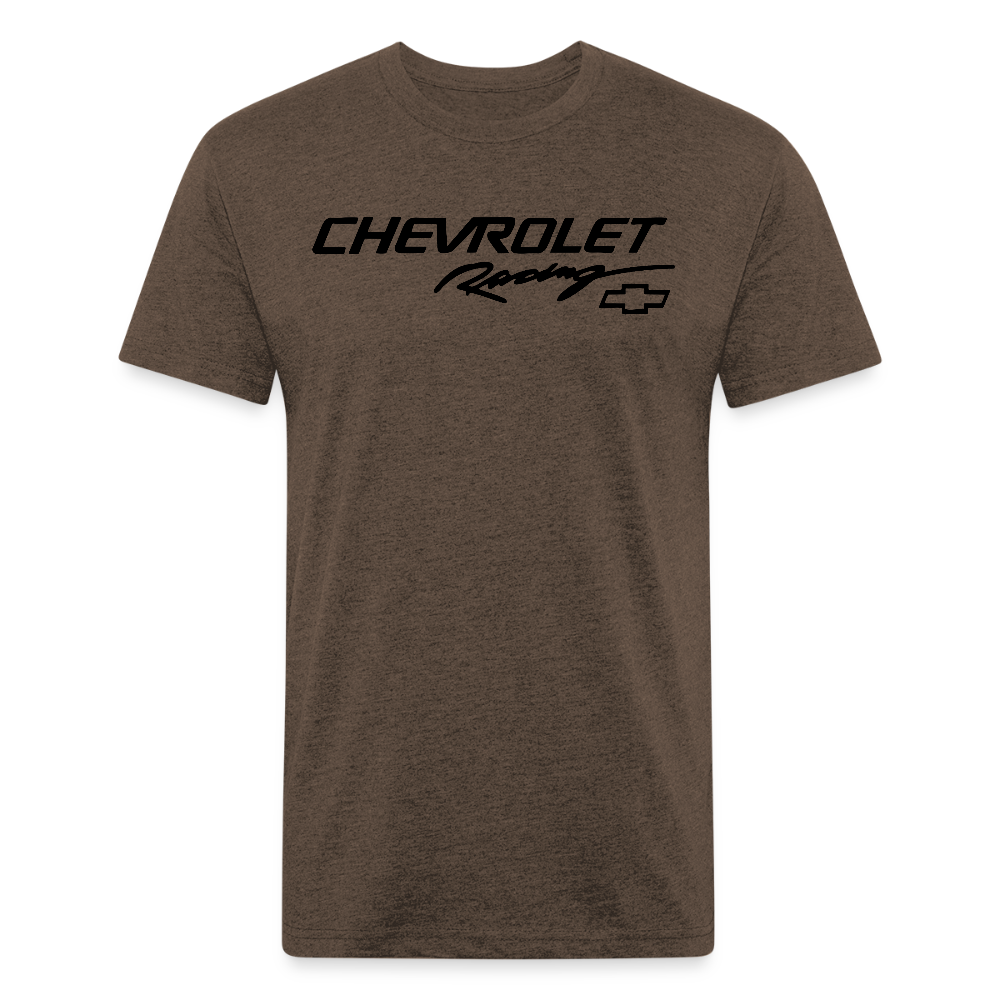 Chevy Racing Fitted Cotton/Poly T-Shirt by Next Level - heather espresso