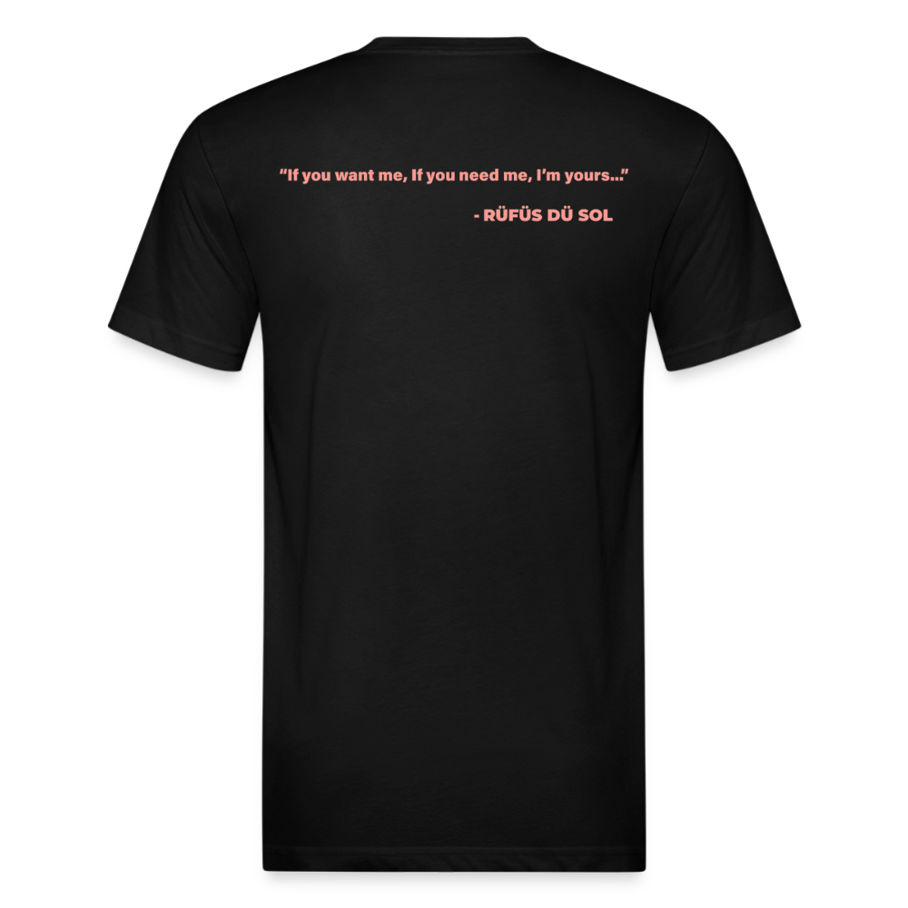 Rufus D 1 Fitted Cotton/Poly T-Shirt by Next Level - black