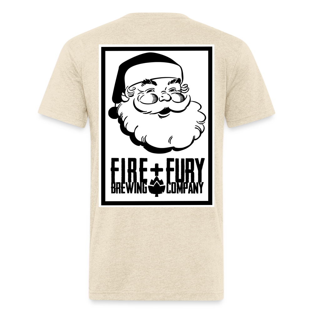 Fire + Fury Santa Cotton/Poly T-Shirt by Next Level - heather cream