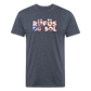 Rufus D 1 Fitted Cotton/Poly T-Shirt by Next Level - heather navy