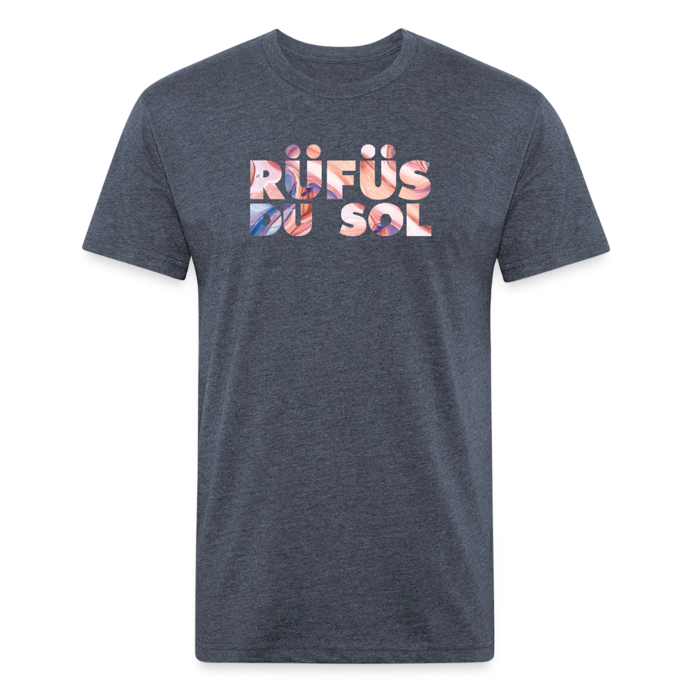 Rufus D 1 Fitted Cotton/Poly T-Shirt by Next Level - heather navy