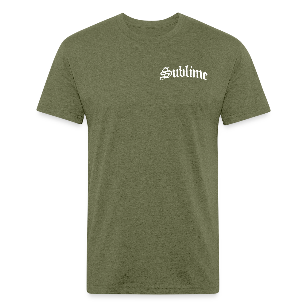 Sub  Lime B/F Fitted Cotton/Poly T-Shirt by Next Level - heather military green