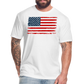 American Flag Distressed Cotton/Poly T-Shirt by Next Level - white