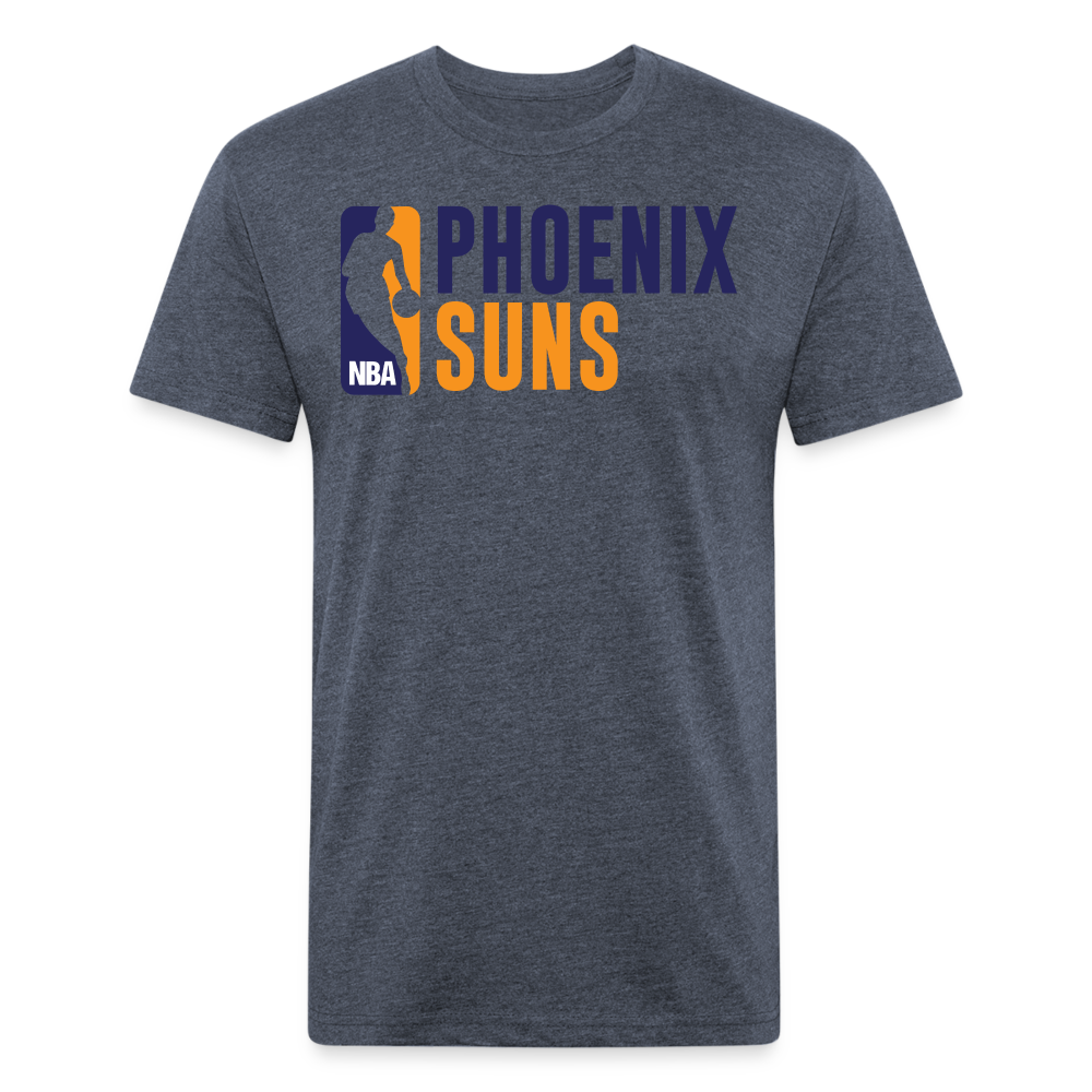 Phx Suns Old Block Cotton/Poly T-Shirt by Next Level - heather navy