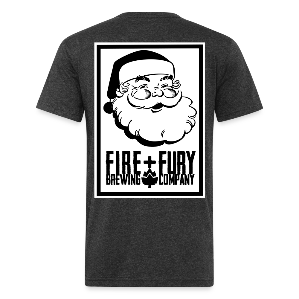 Fire + Fury Santa Cotton/Poly T-Shirt by Next Level - heather black