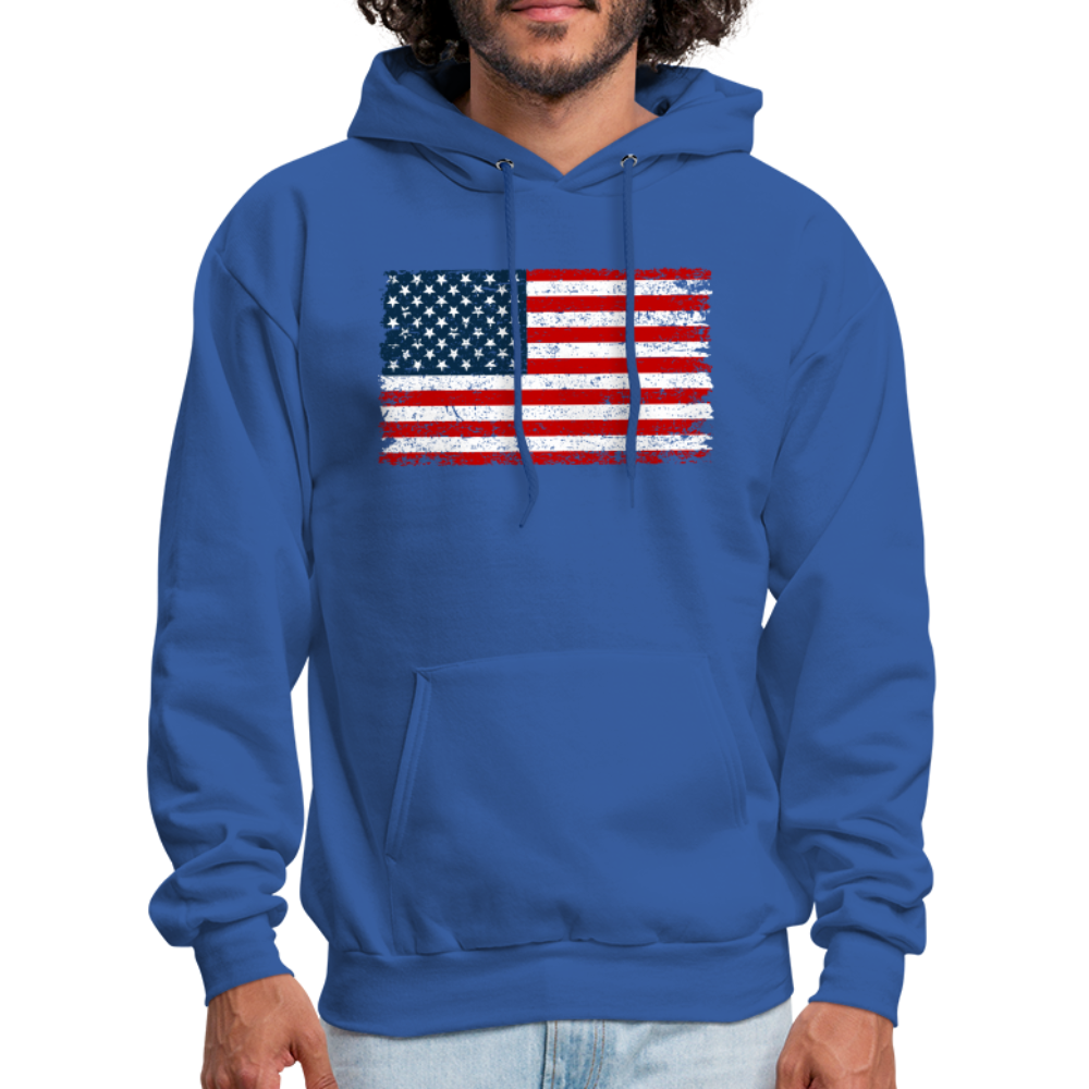 American Flag Color / Multi Men's Hoodie - royal blue