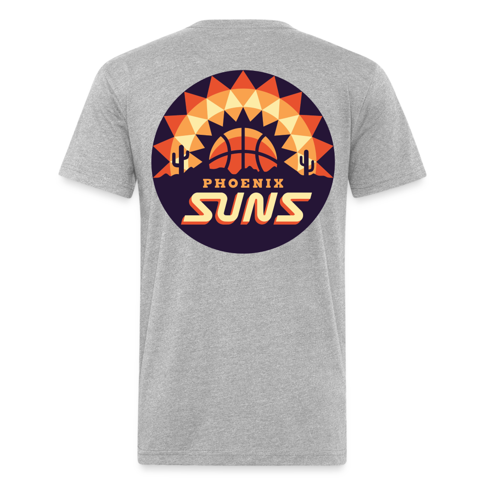 Phx Suns Front & Back Cotton/Poly T-Shirt by Next Level - heather gray