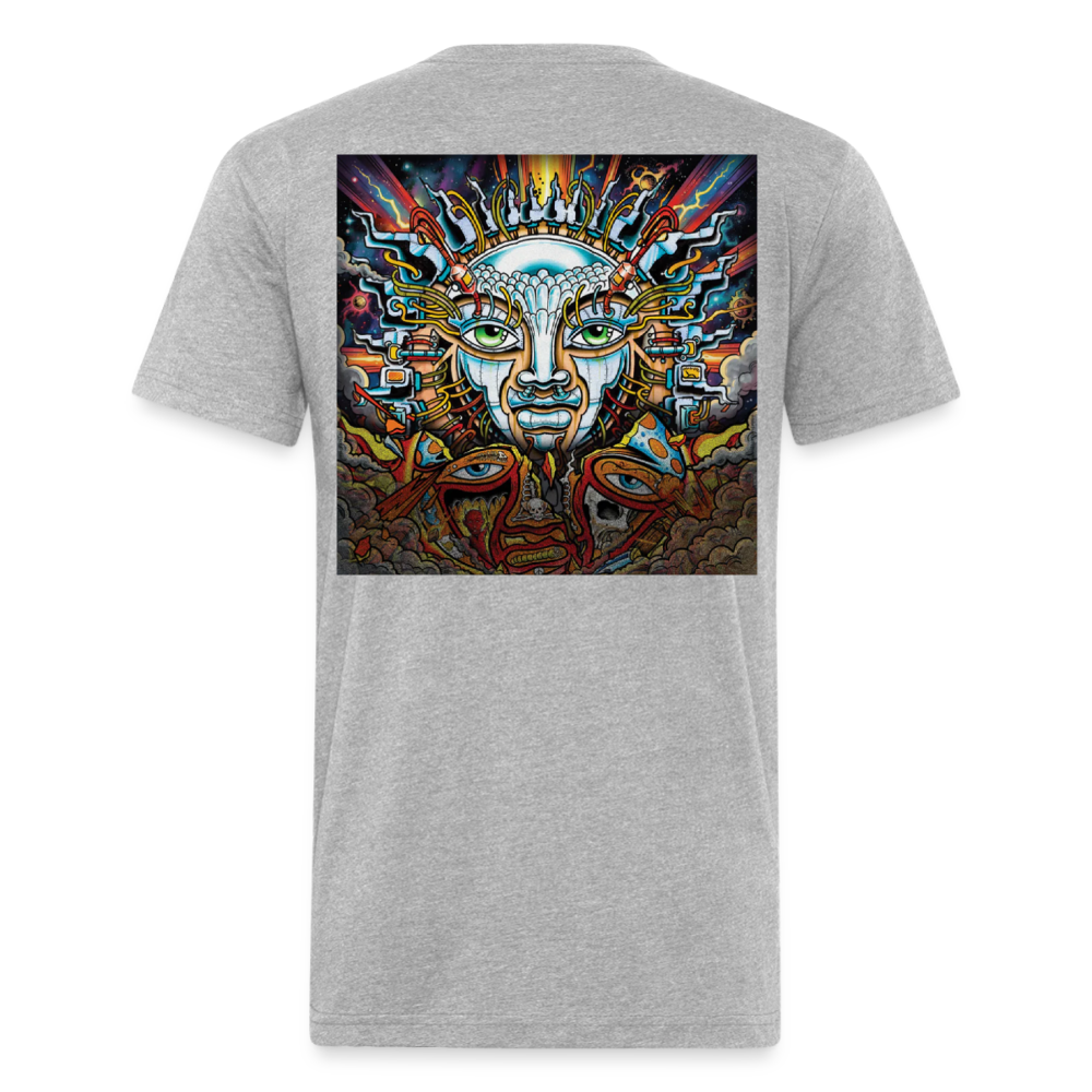 Sub  Lime B/F Fitted Cotton/Poly T-Shirt by Next Level - heather gray