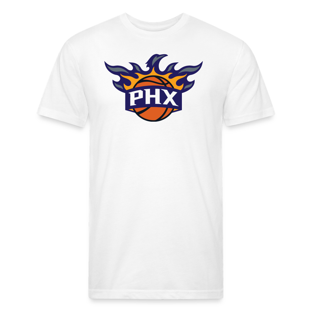 Phx Suns Flames Cotton/Poly T-Shirt by Next Level - white