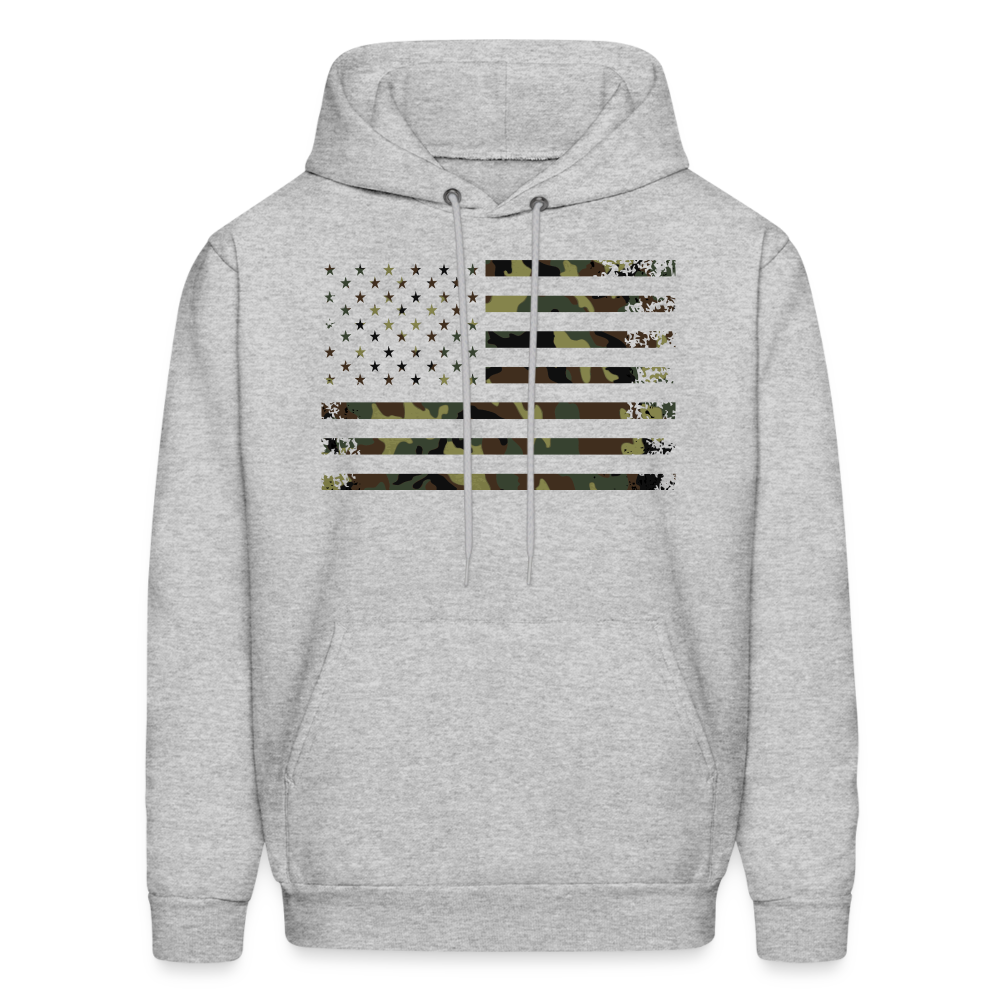 Camo Flag Men's Hoodie Multi - heather gray