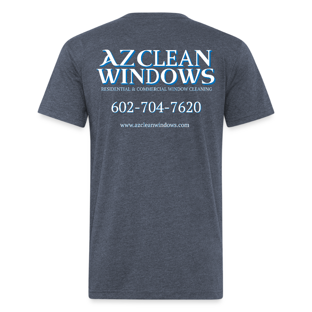 Az Clean NEW* Fitted Cotton/Poly T-Shirt by Next Level - heather navy