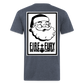Fire + Fury Santa Cotton/Poly T-Shirt by Next Level - heather navy