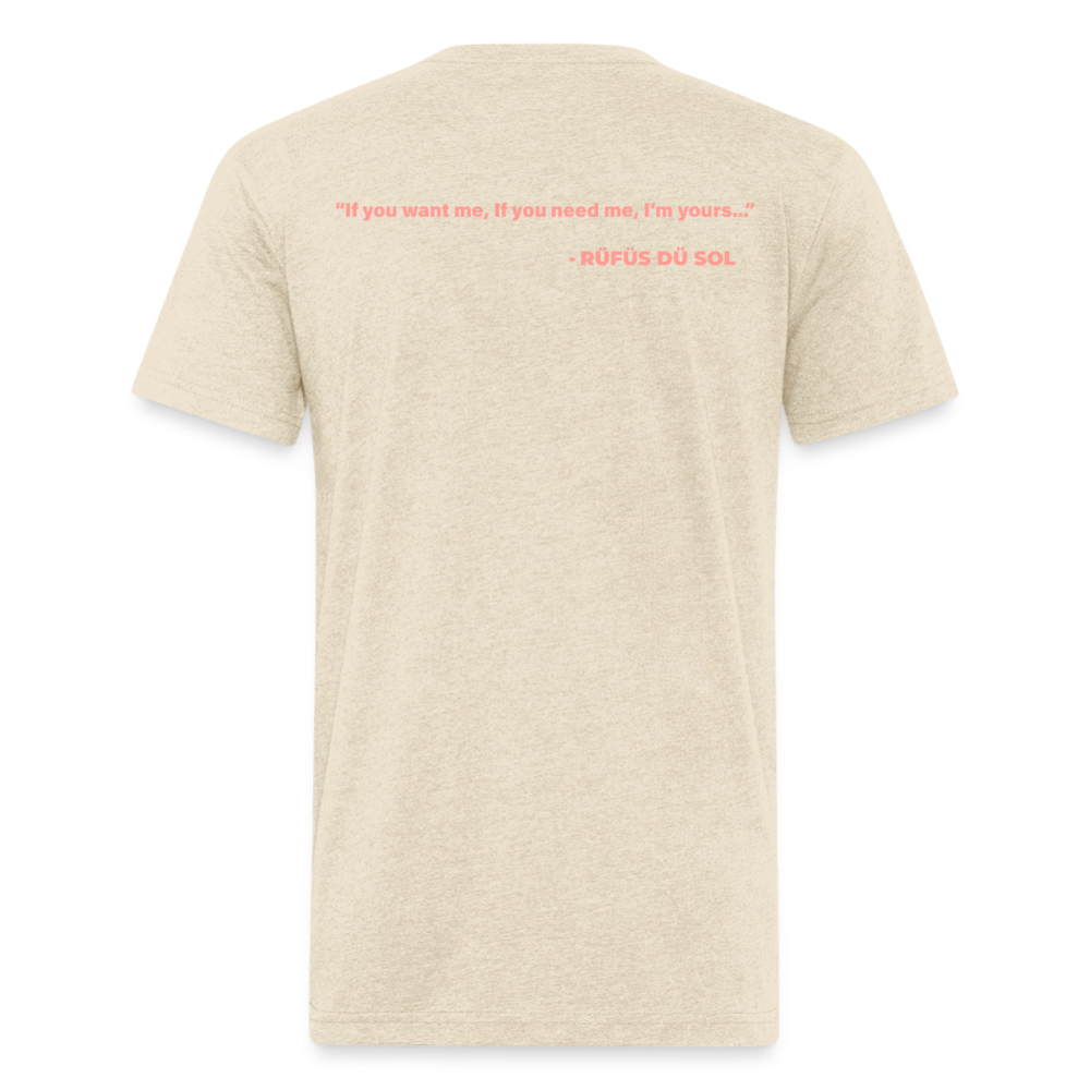Rufus D 1 Fitted Cotton/Poly T-Shirt by Next Level - heather cream