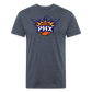 Phx Suns Flames Cotton/Poly T-Shirt by Next Level - heather navy