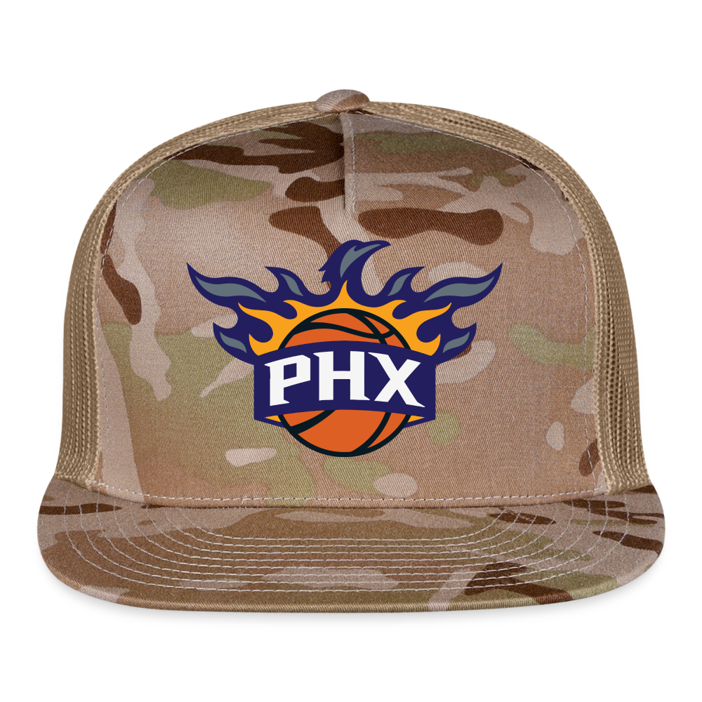 Phx Suns Flame Trucker Hat - MultiCam\tan
