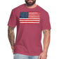 American Flag Distressed Cotton/Poly T-Shirt by Next Level - heather burgundy